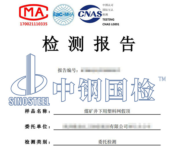83.1矿用聚酯纤维假顶网检测